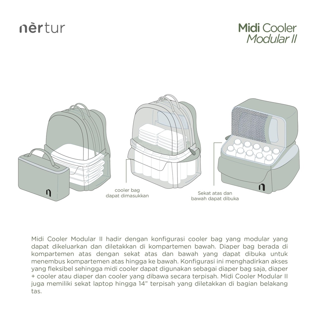 Midi Cooler Modular II - Polyester Alpha Green