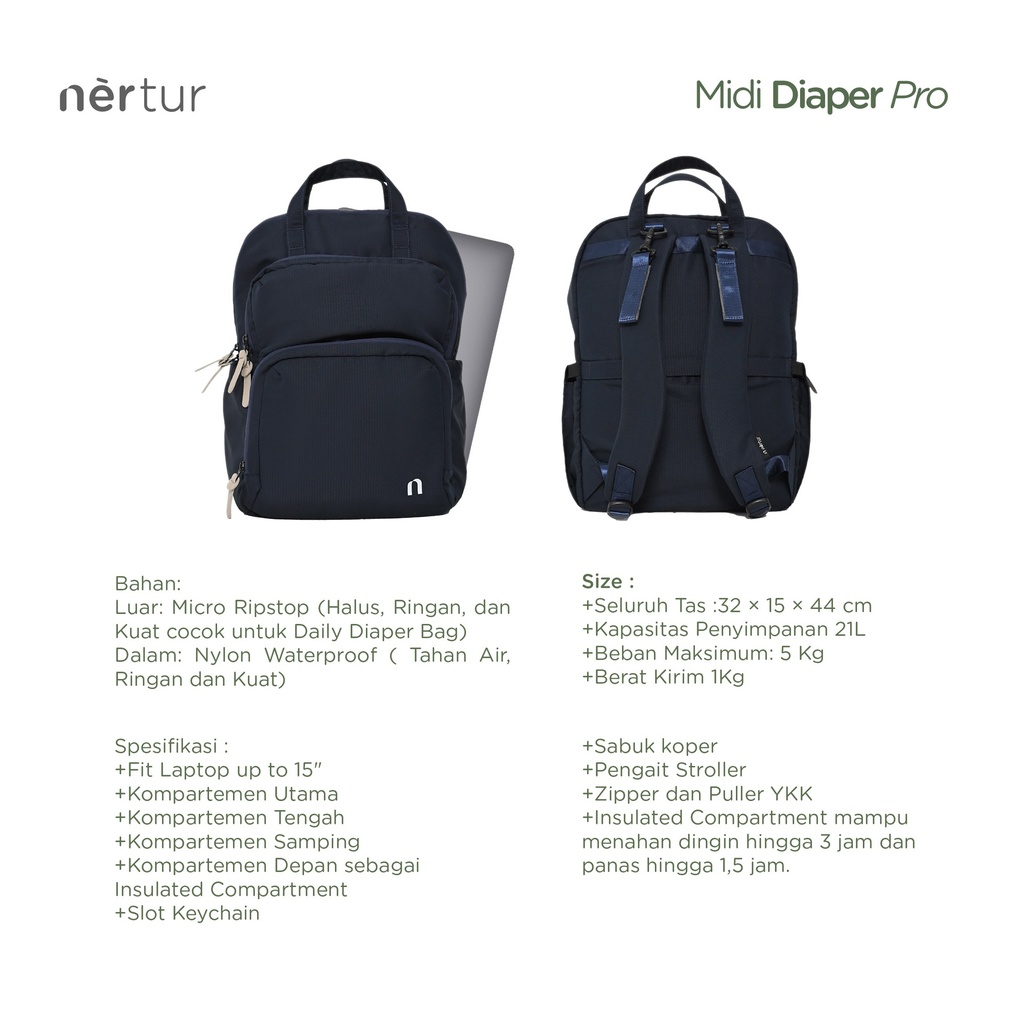 Midi Diaper Pro - Black